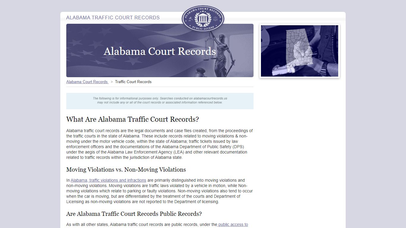 Alabama Traffic Court Records | AlabamaCourtRecords.us